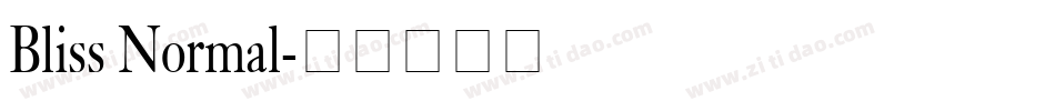 Bliss Normal字体转换
